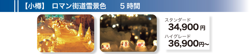 【小樽】ロマン街道雪景色　5時間